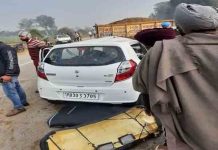 बड़ा हादसा! रेत से भरी ट्राली से टकराई कार, एक ही परिवार के तीन लोगों की मौत family