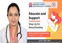 Innocent Hearts मल्टीस्पेशलिटी हॉस्पिटल में वर्ल्ड ब्रेस्टफीडिंग वीक के दौरान डॉ. नूपुर ने मदर्स को दिए टिप्स Multispeciality