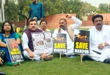 संसद के बाहर धरने पर बैठे MP Sushil Rinku, PM Modi से पूछे ये सवाल mp