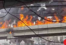 बड़ा हादसा! हाईवे पर Diesel टैंक में लगी भीषण आग, देखें Video fire