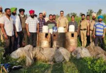 Kapurthala : आबकारी एवं पुलिस का जॉइंट ऑपरेशन! 25500 KG लाहन बरामद कर मौके पर ही नष्ट 25500