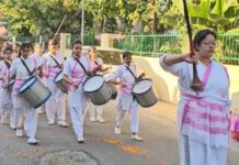 राष्ट्र सेविका समिति ने शस्त्रपूजन के बाद किया पथसंचलन rashtra