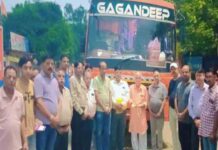 जय माता चिंतपूर्णी दर्शन सेवा सोसाइटी की तरफ से फ्री बस चिंतपूर्णी, शिवबाड़ी, बगलामुखी दर्शन के लिए रवाना jai