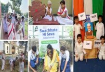 इनोसेंट हार्टस ने गांधी जी और शास्त्री जी को दी श्रद्धांजलि ; की स्वच्छता अभियान की शुरुआत innocent