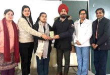 सेंट सोल्जर इंस्टीट्यूट ऑफ इंजीनियरिंग एंड टेक्नोलॉजी, की छात्रा मनवीर कौर ने अत्याधुनिक AI आधारित प्रोजेक्ट पेश किया