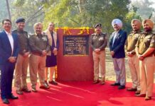 Jalandhar : पी.ए.पी. परिसर में 65.43 लाख की लागत से निर्मित सड़कों का नितिन कोहली और एडीजीपी एम.एफ. फारूकी द्वारा उद्घाटन