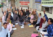 डीएवी संस्थानों के कर्मचारियों द्वारा जालंधर में शांतिपूर्ण धरना