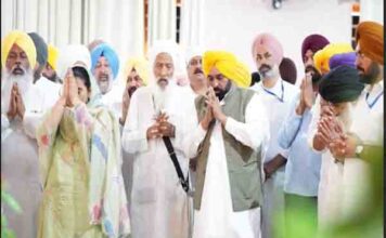 पंजाब के सीएम भगवंत मान ने गुरुद्वारा जोतीसर साहिब में माथा टेका, बेअदबी के खिलाफ सख्त कानून बनाने का बल बख्शने के लिए ईश्वर का शुक्रिया अदा किया