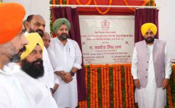 सीएम भगवंत मान ने धूरी विधानसभा क्षेत्र को दिया बड़ा तोहफा; ट्रैफिक की समस्या खत्म करने और क्षेत्रीय संपर्क को मजबूत करने के लिए रोड ओवर ब्रिज की रखी आधारशिला