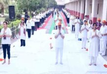 एचएमवी में अंतरर्राष्ट्रीय योग दिवस पर स्वस्थ जीवन का संदेश