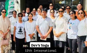 अन्तराष्ट्रीय योग दिवस आर्य मन्दिर मॉडल टाउन जालन्धर में योगाचार्य दविन्दर अरोरा ने करवाया योग