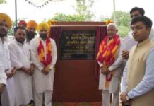 जल संसाधन मंत्री बरिंदर कुमार गोयल द्वारा गांव संधू कलां और भगतपुरा में 82 करोड़ रुपये की लागत वाली नहरी परियोजनाओं का उद्घाटन