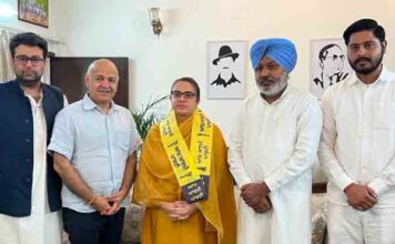 डॉ. सुहानी डोडा आम आदमी पार्टी में शामिल, मनीष सिसोदिया और हरपाल चीमा ने किया स्वागत