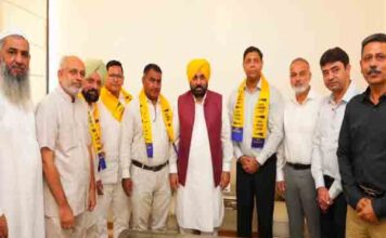 मलेरकोटला में आम आदमी पार्टी हुई और मज़बूत, सीएम भगवंत मान ने किया स्वागत