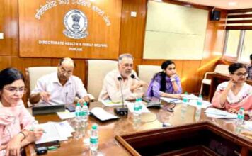 पंजाब के स्वास्थ्य मंत्री ने वेक्टर जनित एवं जल जनित बीमारियों की रोकथाम और बचाव कार्यों का लिया जायजा